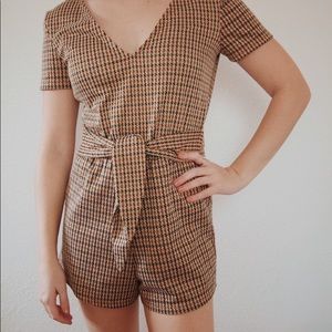 Zara mini tie-front romper